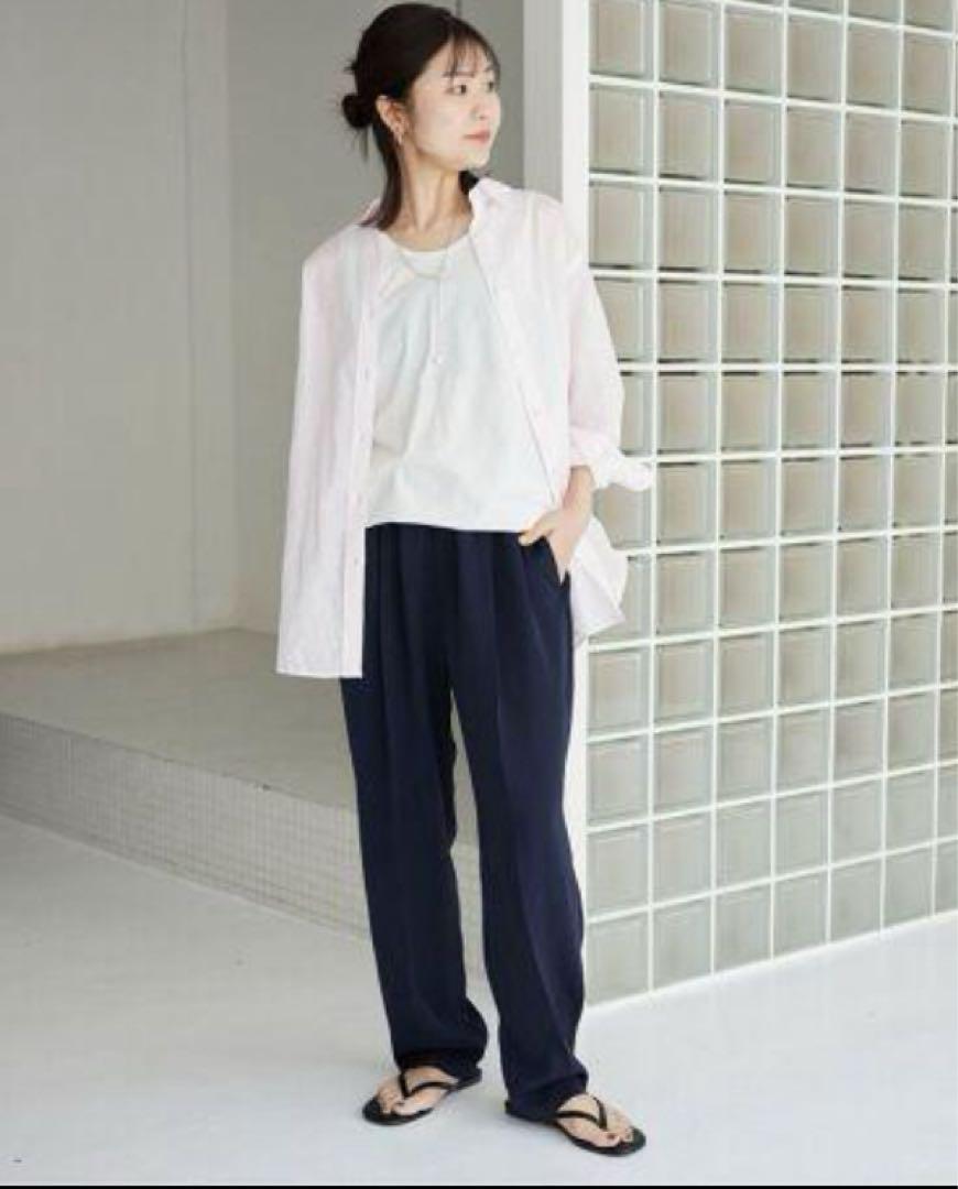 タグ付新品　SLOBE IENA　リネンコットンレギュラーシャツ　ピンク