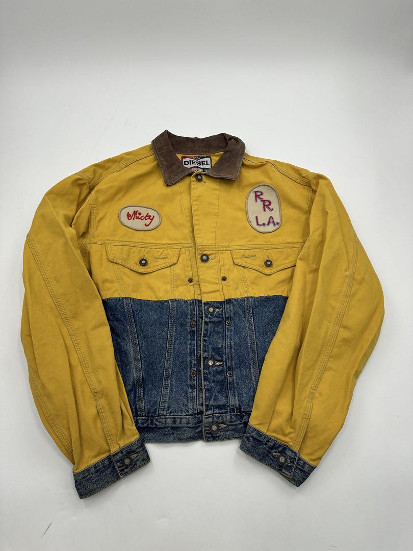 ？*？様 希少/ヴィンテージ 80〜90s/DIESEL/デニム レザー Gジャ