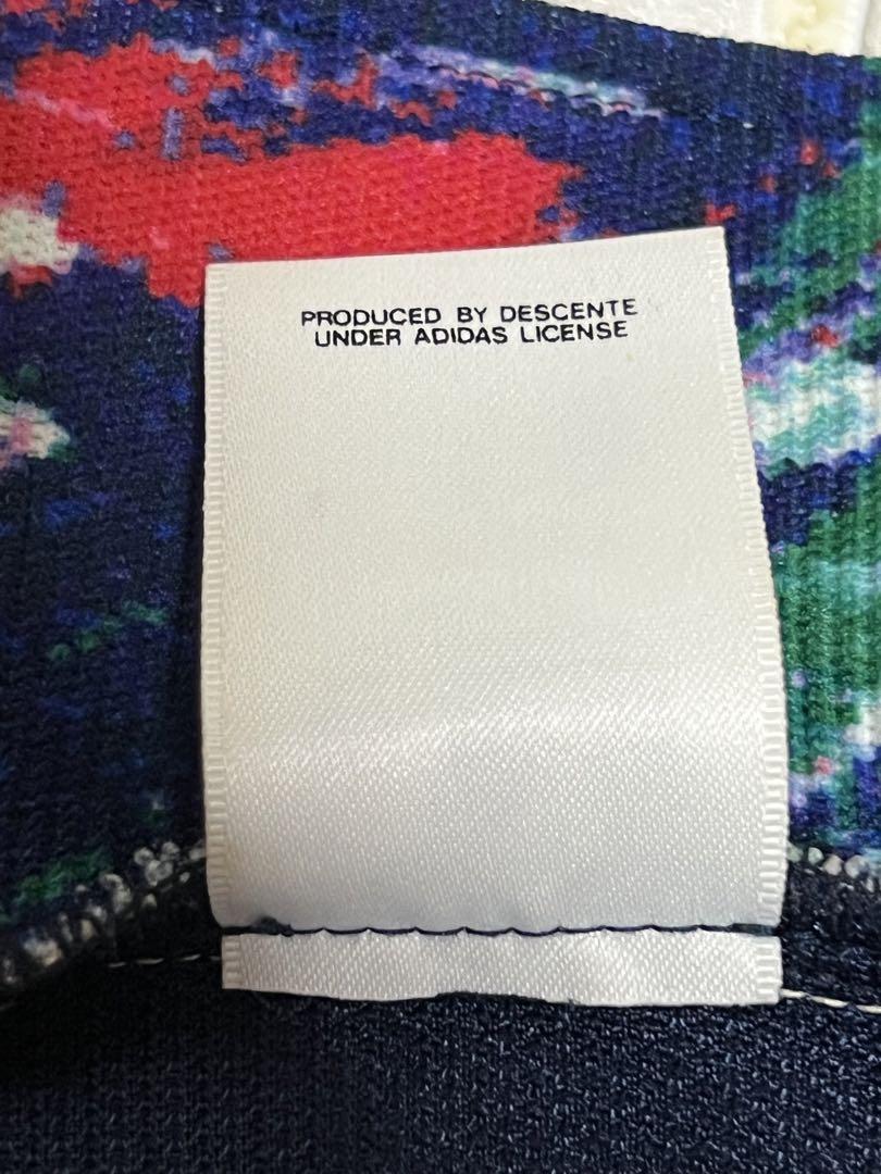 351adidasアディダストレフォイルビッグプリント総柄刺繍トラックジャケット