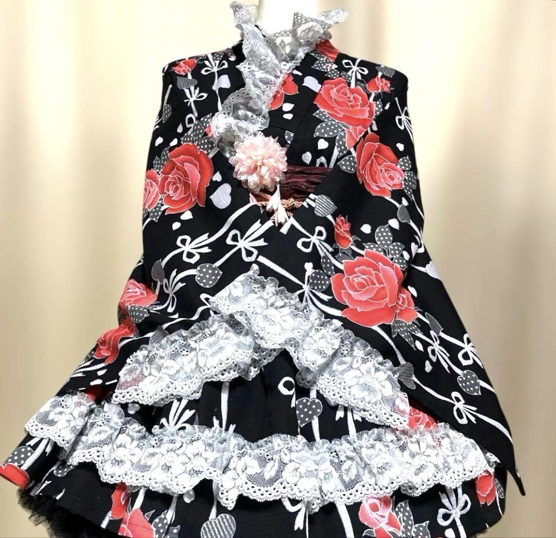 Ｇ⑨ 浴衣　地雷系　量産型　ドレス　姫ギャル G⑨ 浴衣 地雷系 量産型 ドレス 姫ギャル - メルカリ