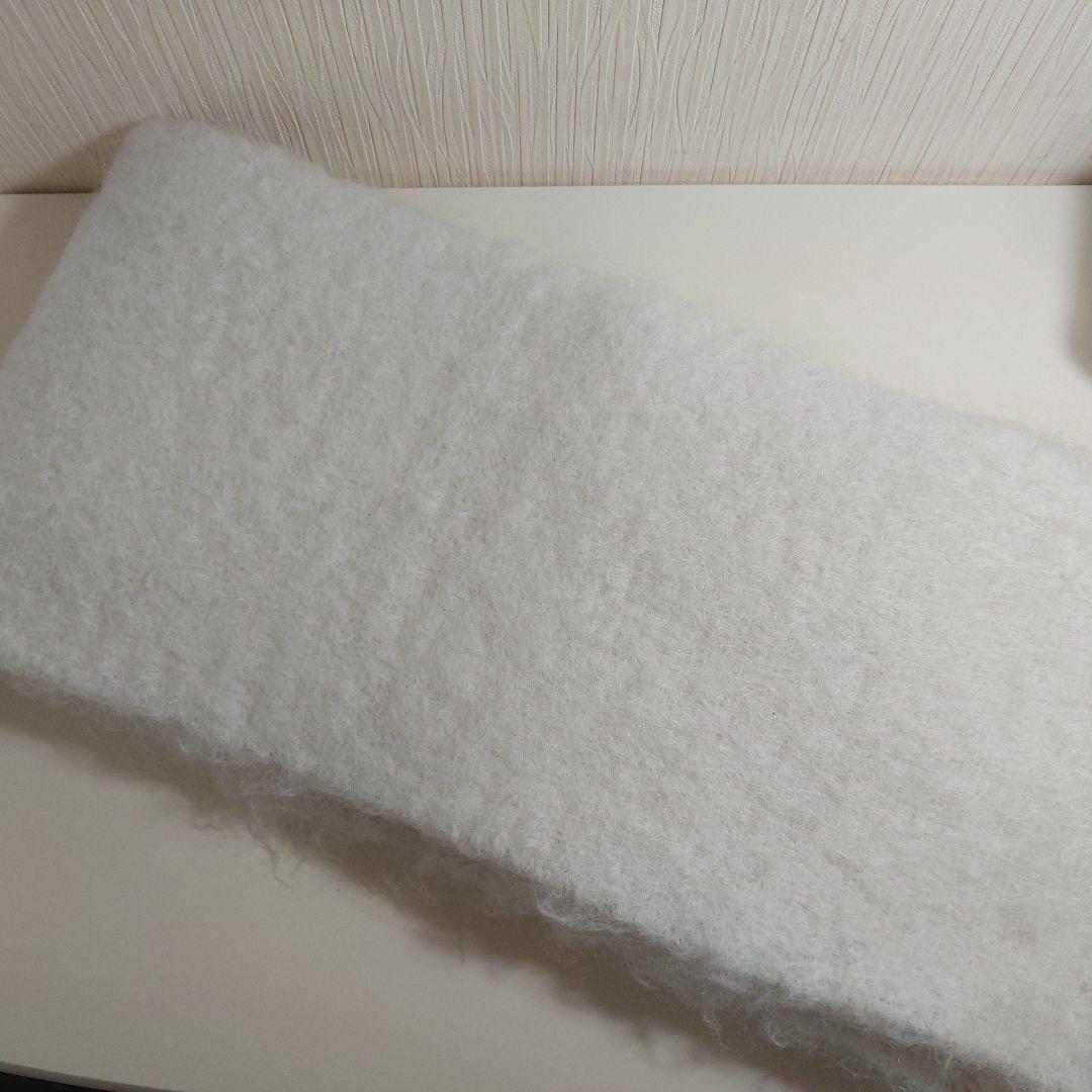 ロエベ モヘア マフラー アナグラムレザーパッチ ホワイト F655254X01 ロエベ モヘア マフラー アナグラムレザーパッチ ホワイト F655254X01