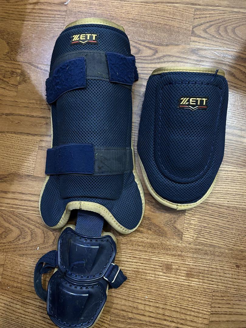 ZETT エルボー&フットガード ネイビー フリーサイズ