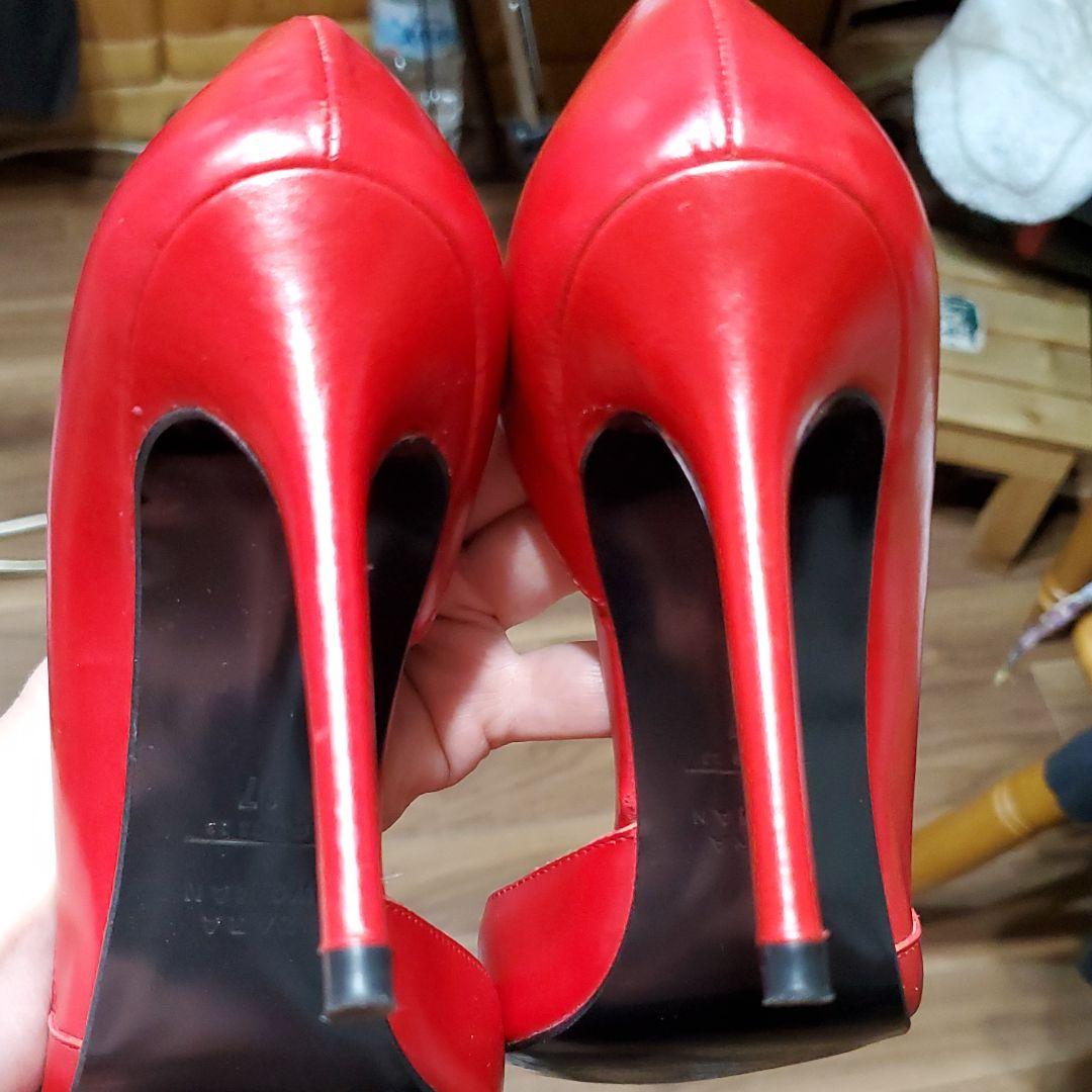ZARA REAL LEATHER pumps size 37　ザラパンプ