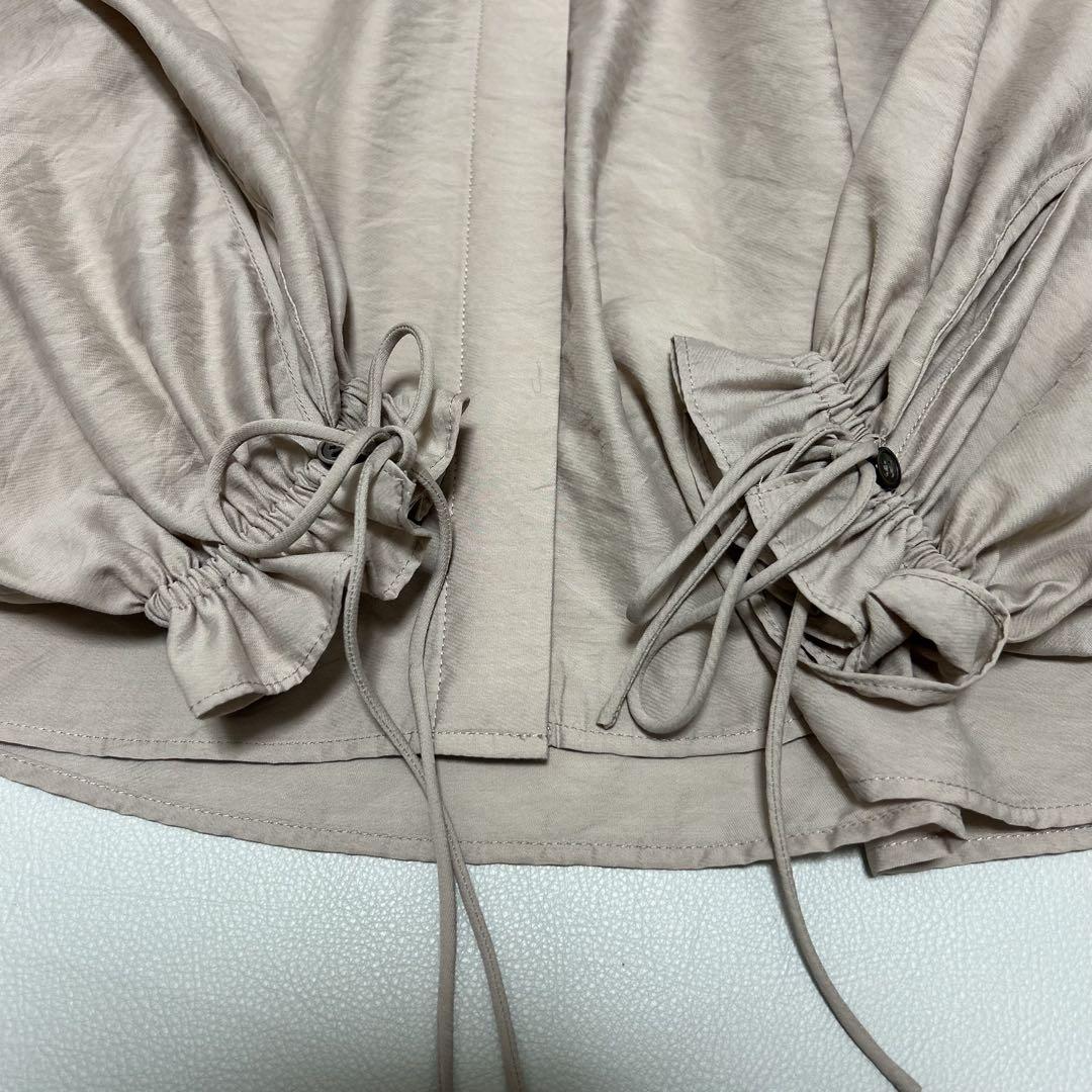 新品タグ付き✨24ss スピックアンドスパン ハイブリッドフリルリボンブラウス