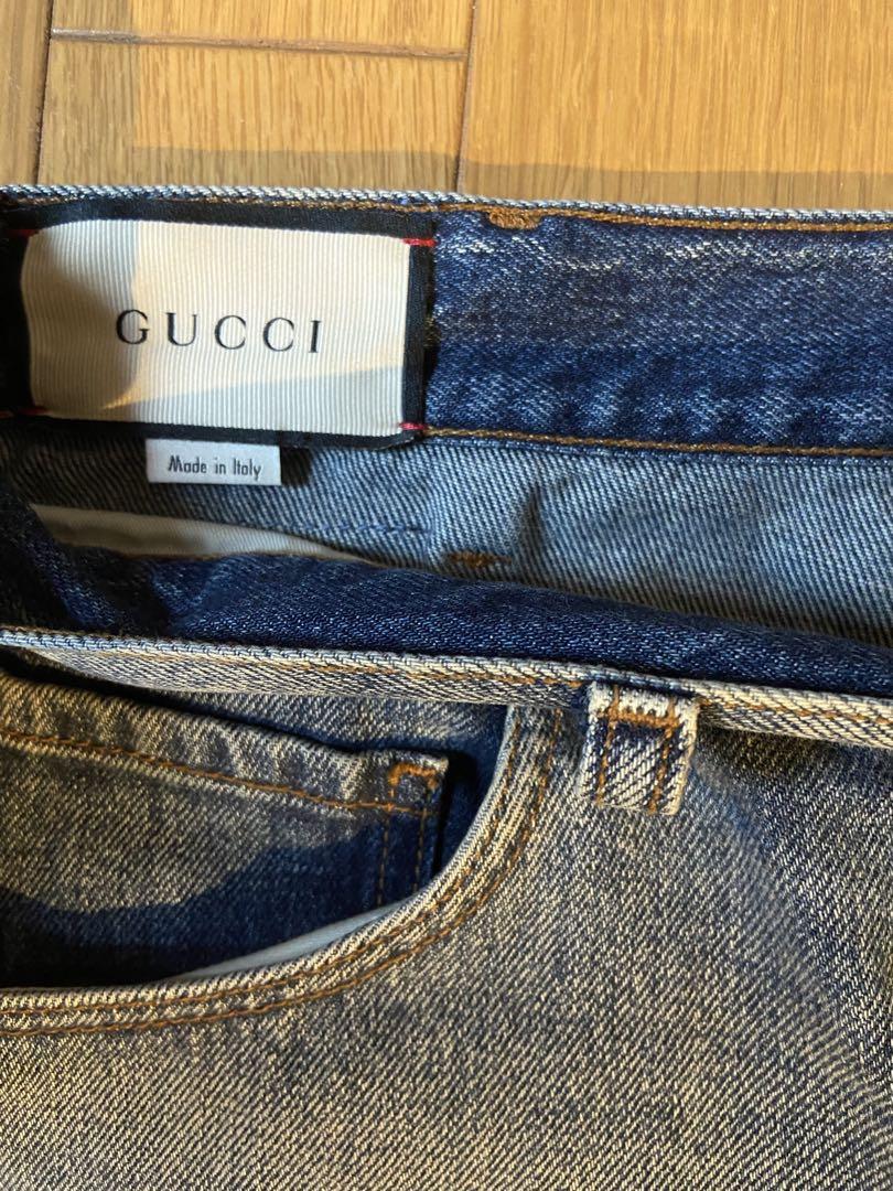 ミケーレデザイン GUCCI グッチ 鹿刺繍 デニム 36