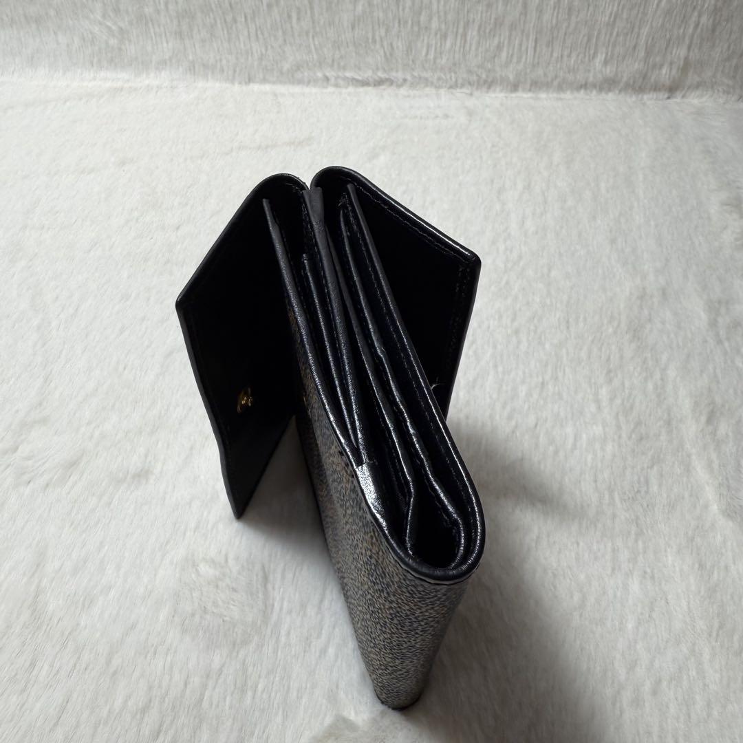 発掘 - 新登場ブランド 美品 CELINE セリーヌ 財布 マカダム PVC コンパクト Wホック 小物