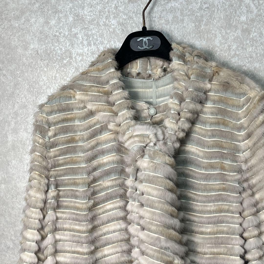 美品 FENDI 高級 ミンク ストールマフラー付き 2way コート