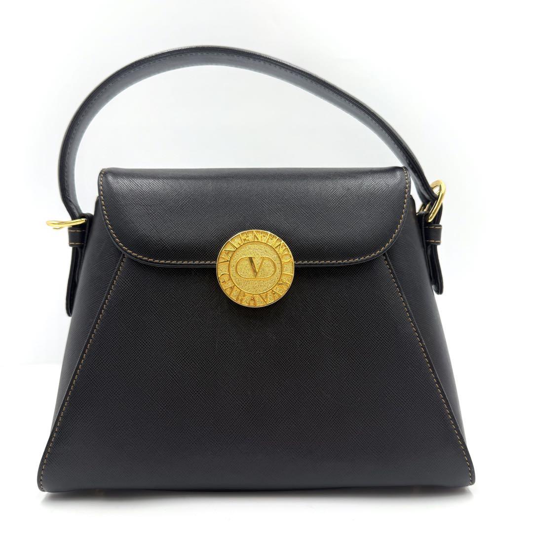 VALENTINO GARAVANI ハンドバッグ ゴールド金具 ブラック