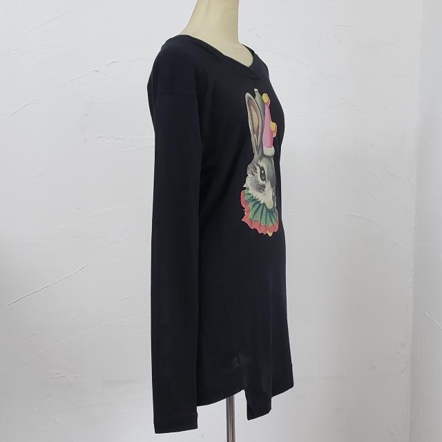 ヴィヴィアン レッドレーベル ☆ ラビット コットン混 長袖 ロング丈 Tシャツ