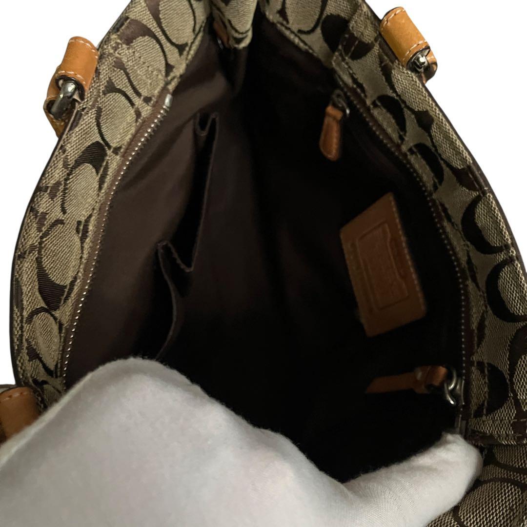 ✨美品級✨ COACH コーチ シグネチャー タッセル付き ハンドバッグ