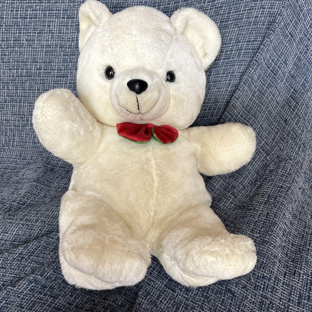 昭和レトロ　白クマのぬいぐるみ ビンテージ 日本製 昭和レトロ 白くま くま ぬいぐるみの通販 by