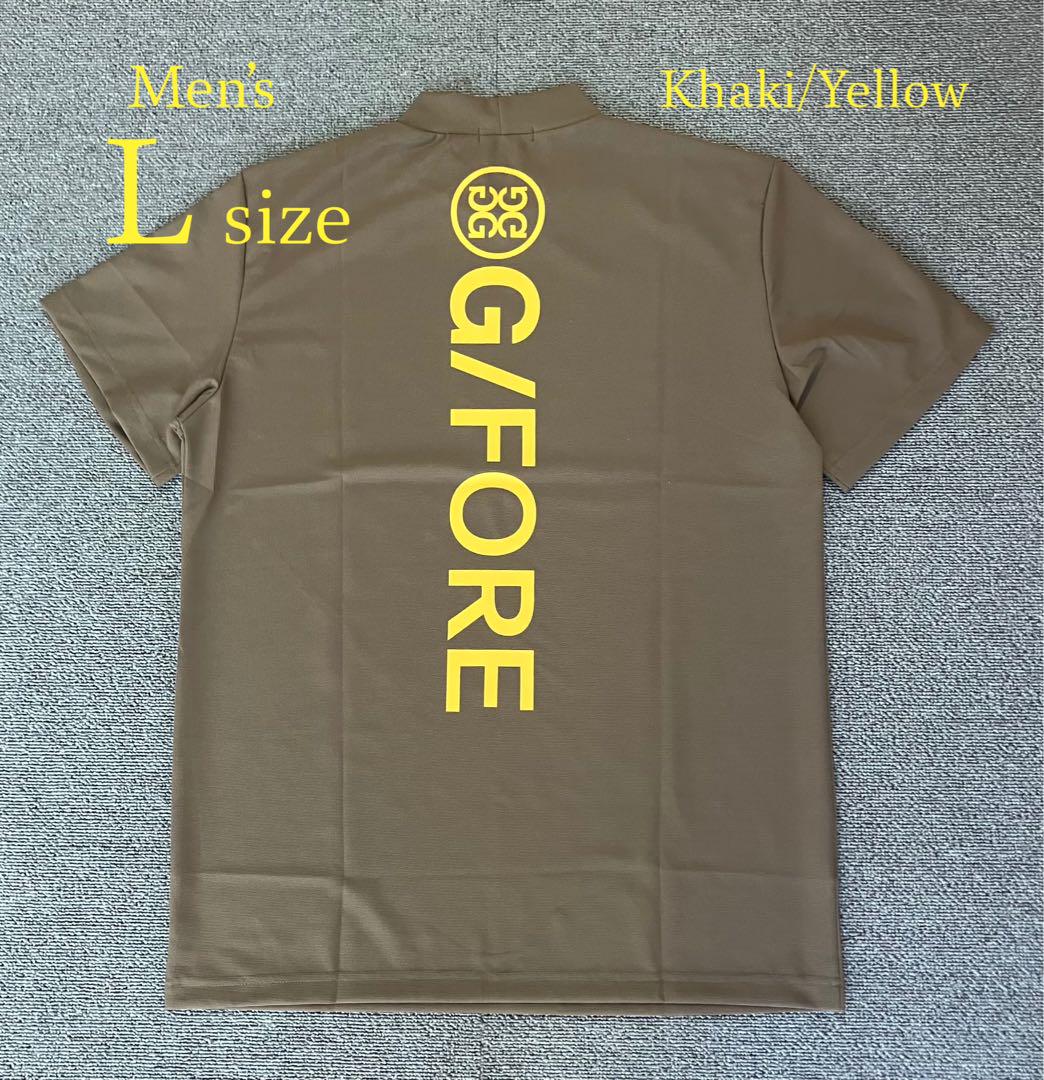 G/FORE ジーフォア Lサイズ モックネック T-シャツ カーキ