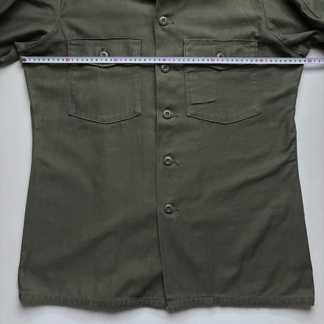 70s 美品 米軍実物 OG-107ユーティリティシャツ 16½/34(L相当)