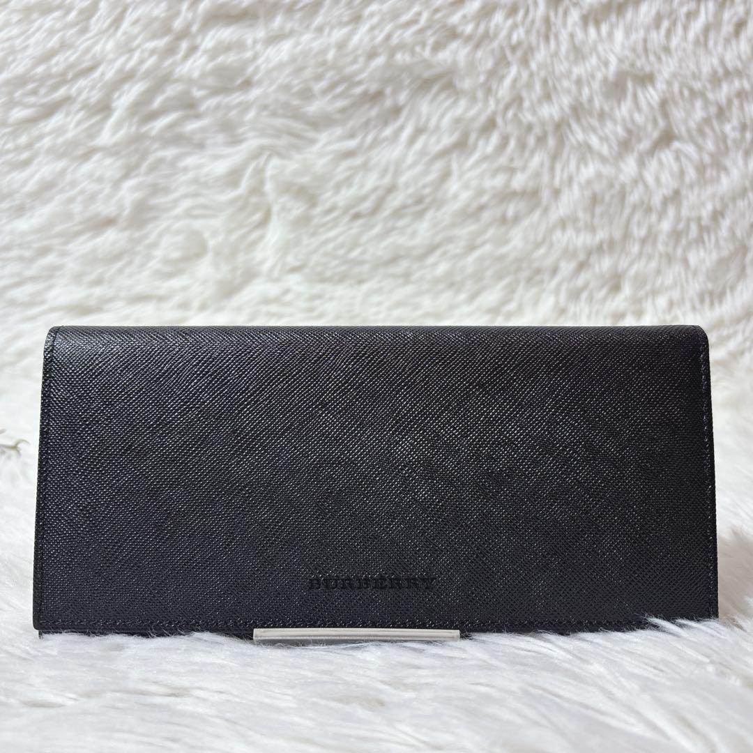 新品✨ バーバリー 長財布 ノバチェック サフィアーノレザー ブラック