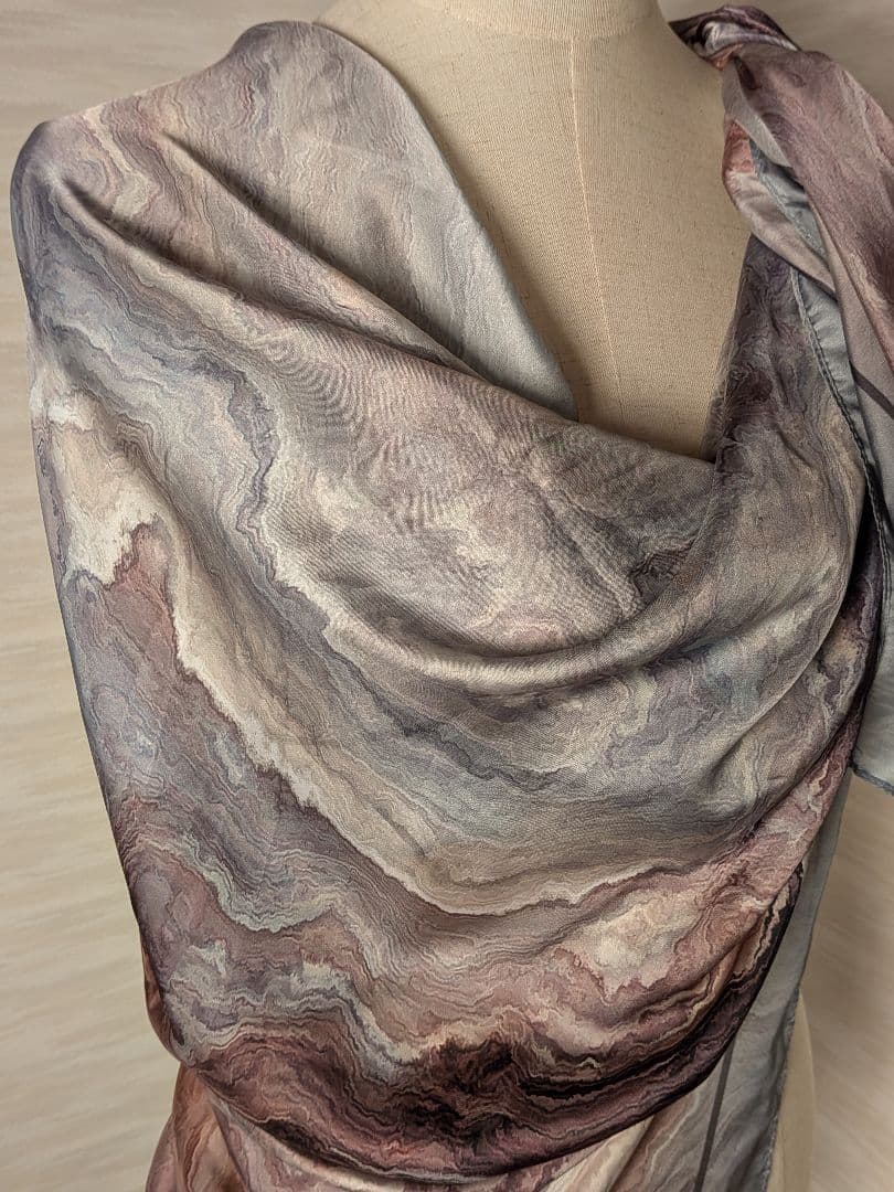 マーブル模様 シルクショール マーブル模様 シルクショール