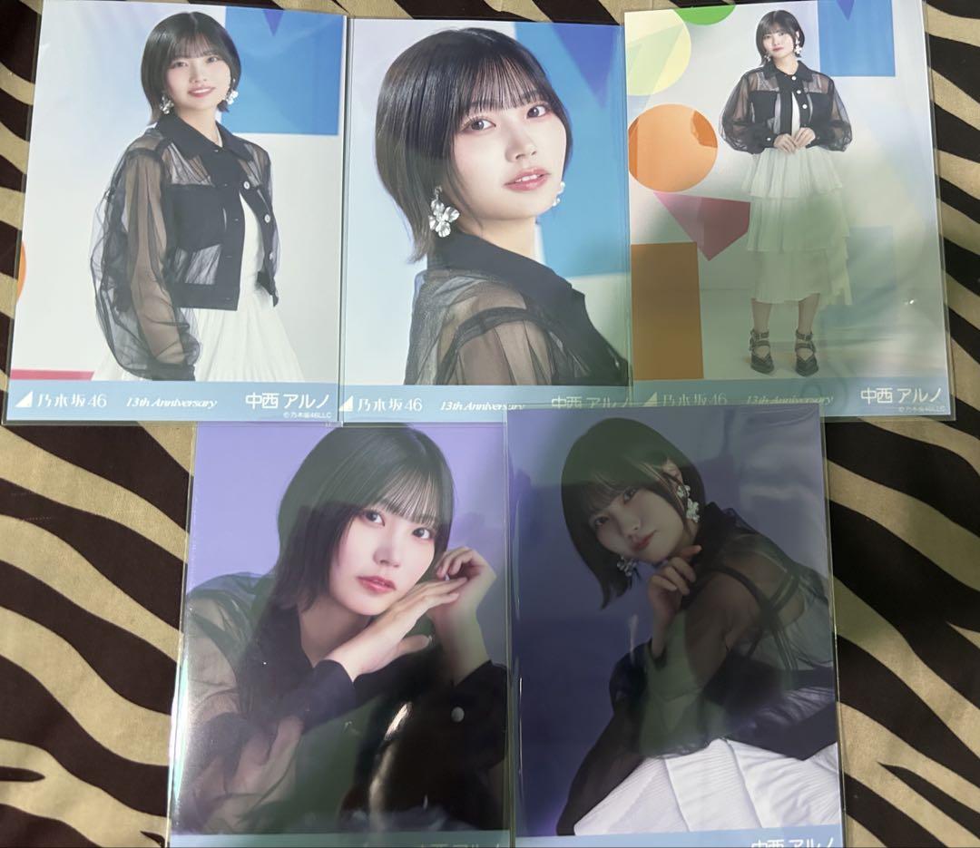 乃木坂46 中西アルノ　生写真　13th Anniversary コンプ　座り