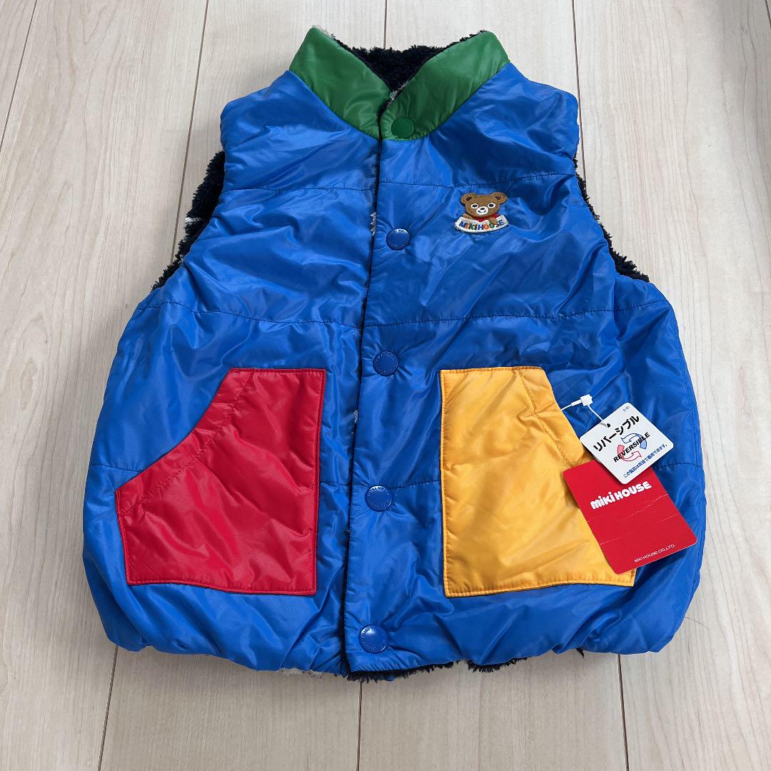 セール! 【新品】ミキハウス☆プッチー君リバーシブルベスト - 通販