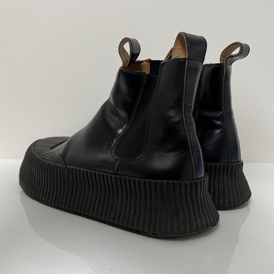 JIL SANDER プラットフォーム レザー サイドゴアブーツ