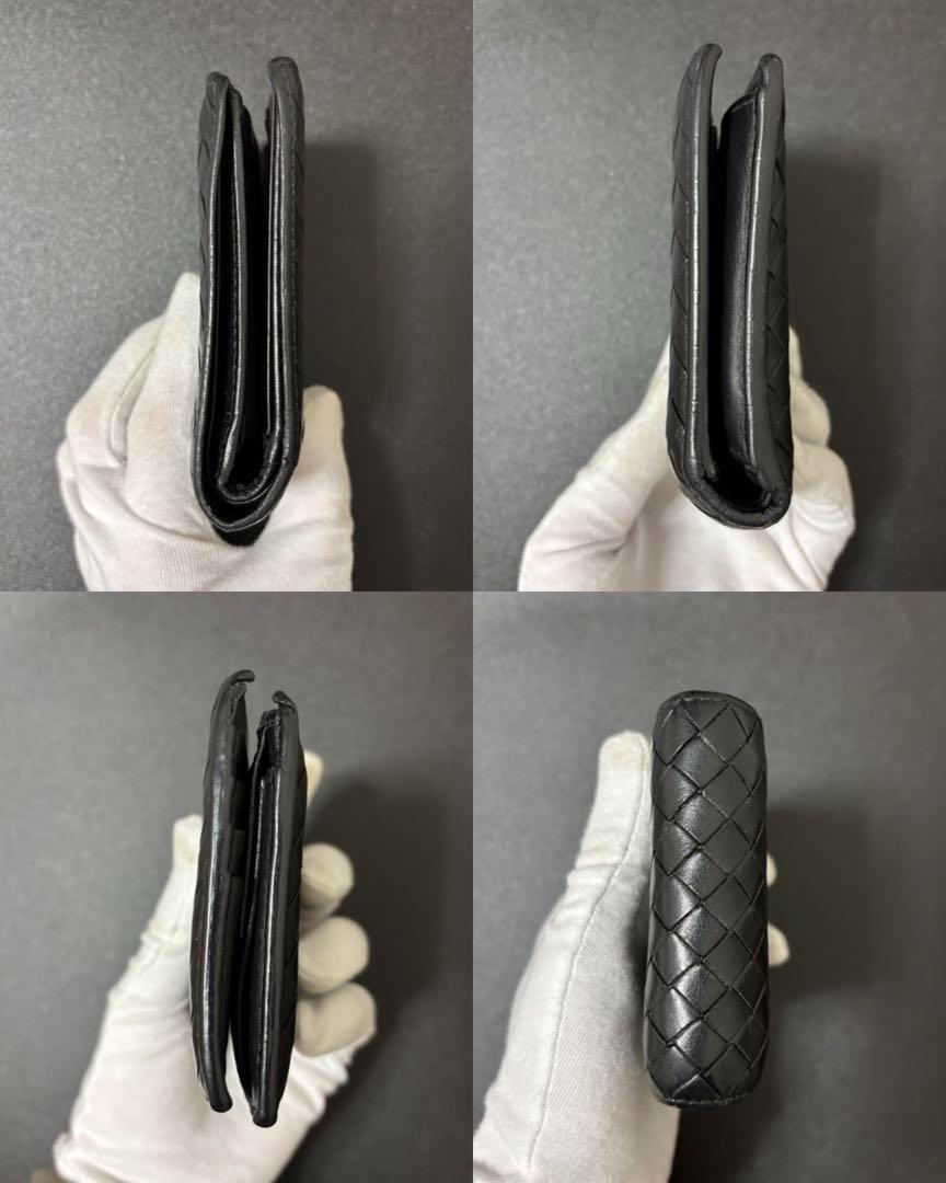 g40 ボッテガヴェネタ　イントレチャート　二つ折り財布　ブラック