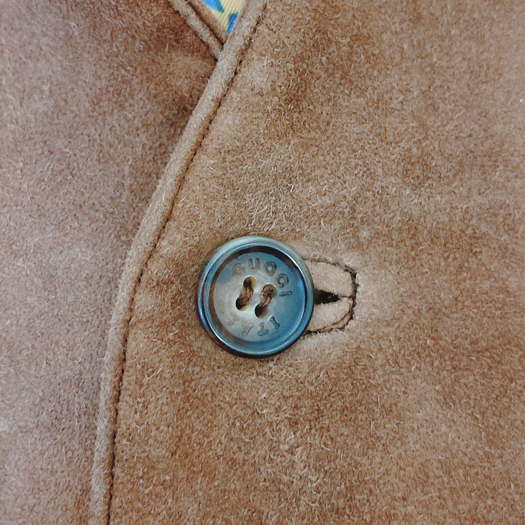 4184 希少 GUCCI グッチ メンズ ベスト ジレ スウェード 派手