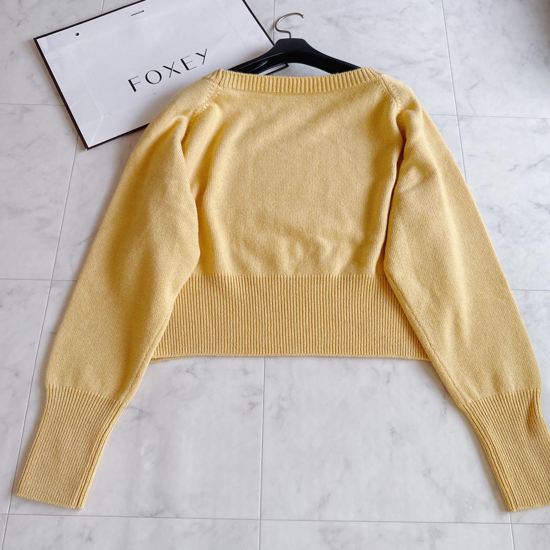美品✨フォクシー 8万 カシミヤ100%セーター ドラジェ イエロー 38