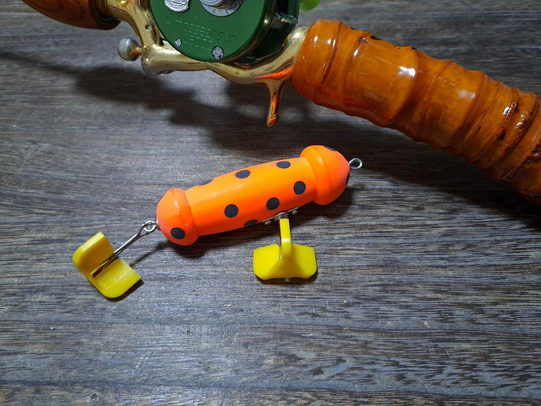 道楽　DOWLUCK 　ドウラク　トウメイチンチン　蛍光オレンジ/黒スポット 道楽 DOWLUCK ドウラク トウメイチンチン 蛍光オレンジ/黒スポット