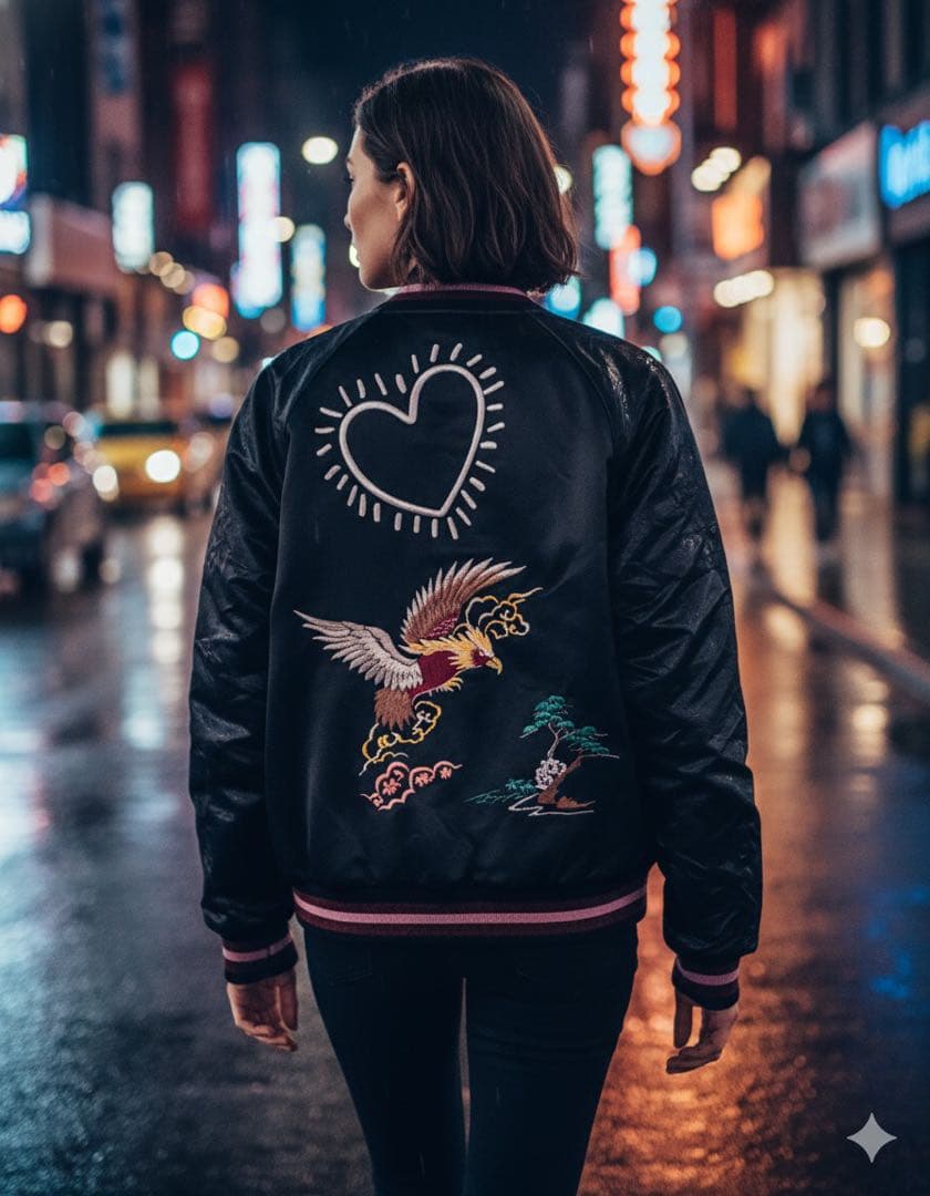 【超希少/美品】COACH × キースヘリング リバーシブル スカジャン 刺繍