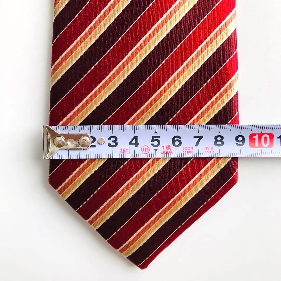 ポールスミス・ロンドン ネクタイ ストライプ柄 レッド