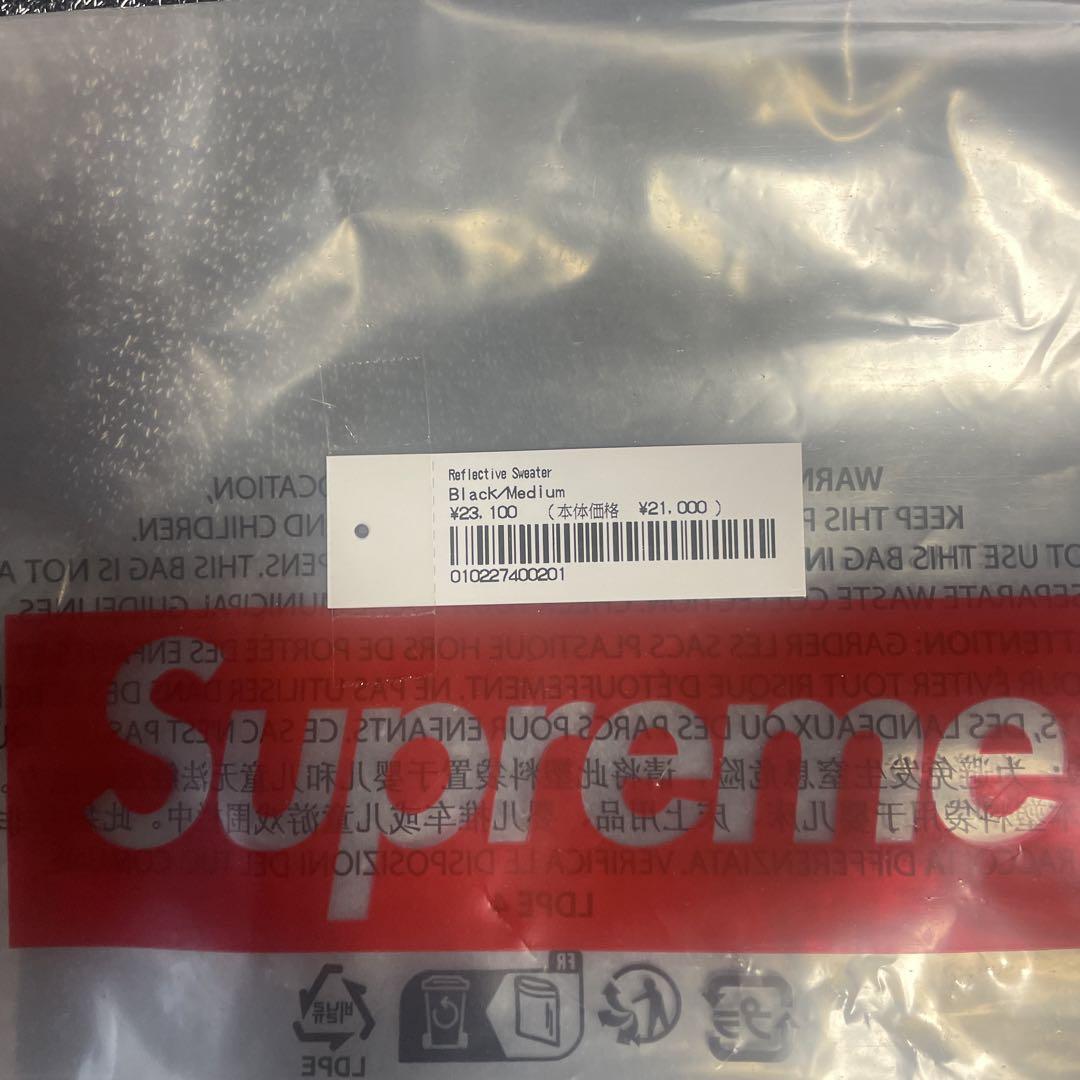 トップス supreme reflective sweater