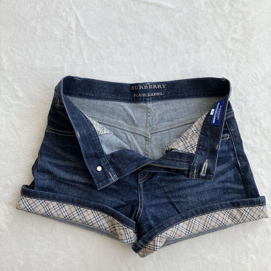 ◆美品◆BURBERRYブルーレーベル　デニムハット ノバチェック 刺繍 ✨美品✨バーバリーブルーレーベル デニム ショートパンツ ノバ