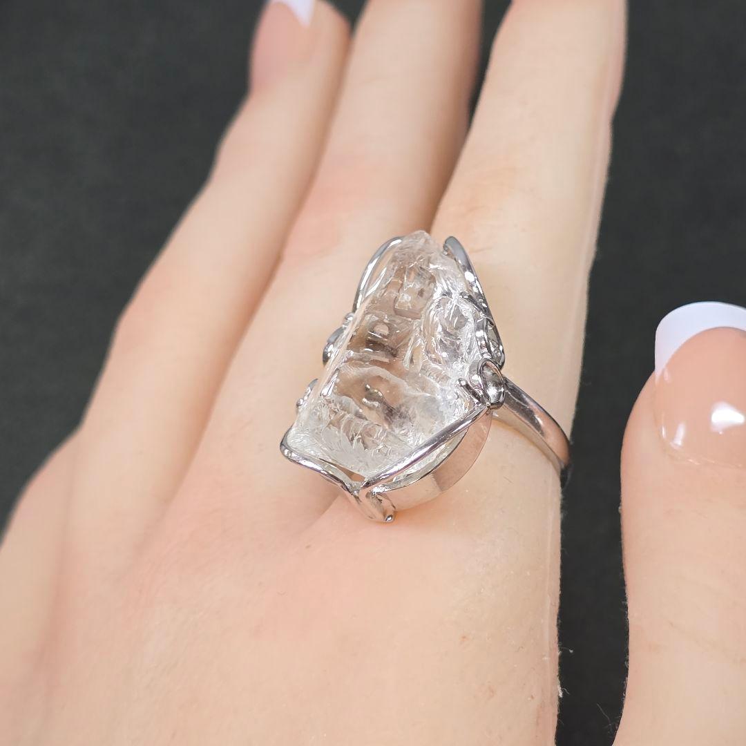 かっこみ水晶　リング　かっこみ水晶　指輪
