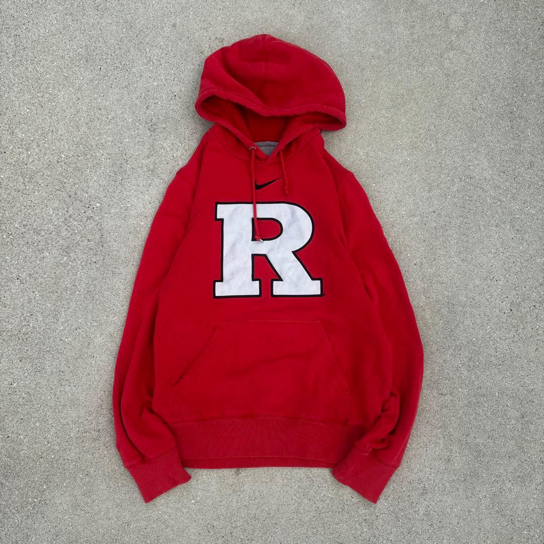 90s NIKE パーカー RUTGERS ラトガーズ カレッジロゴ 刺繍