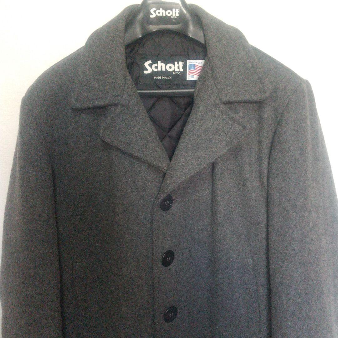 得価お得 ショット ウール シングル ピーコート 7jm6k-m78822604505 SCHOTT 756TG メンズ 超激得SALE