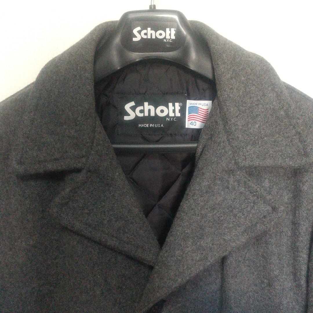 得価お得 ショット ウール シングル ピーコート 7jm6k-m78822604505 SCHOTT 756TG メンズ 超激得SALE