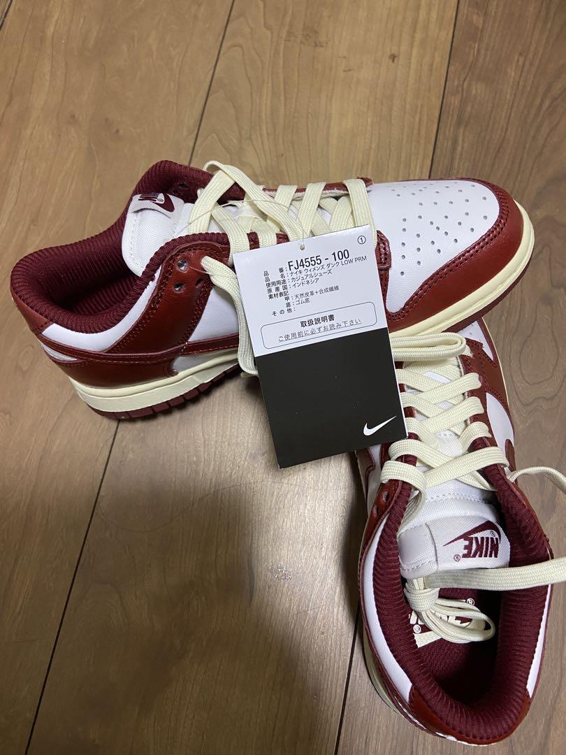Nike FJ4555-100 スニーカー ホワイト/バーガンディ