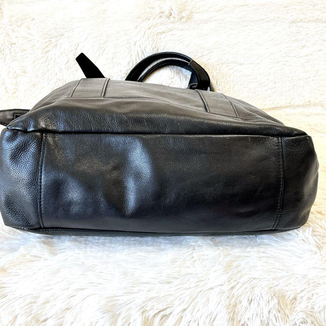 激レア 美品✨バーバリーブラックレーベル トートバッグ A4 レザー ブラック