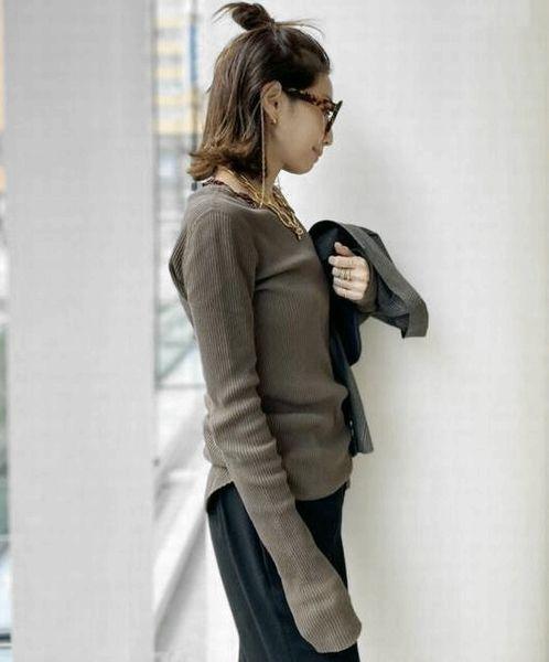 アパルトモン GOOD GRIEF RIB L/S TOP リブカットソー