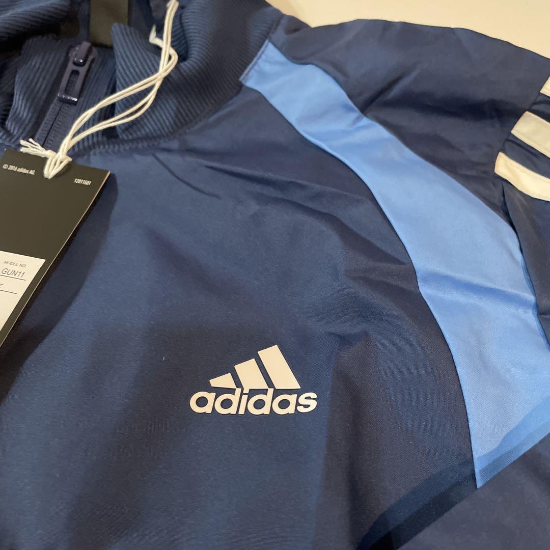 adidas◉ウィンドブレーカー◉150◉ネイビー/ライトブルー
