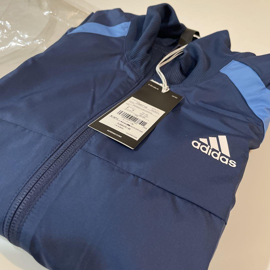 adidas◉ウィンドブレーカー◉150◉ネイビー/ライトブルー
