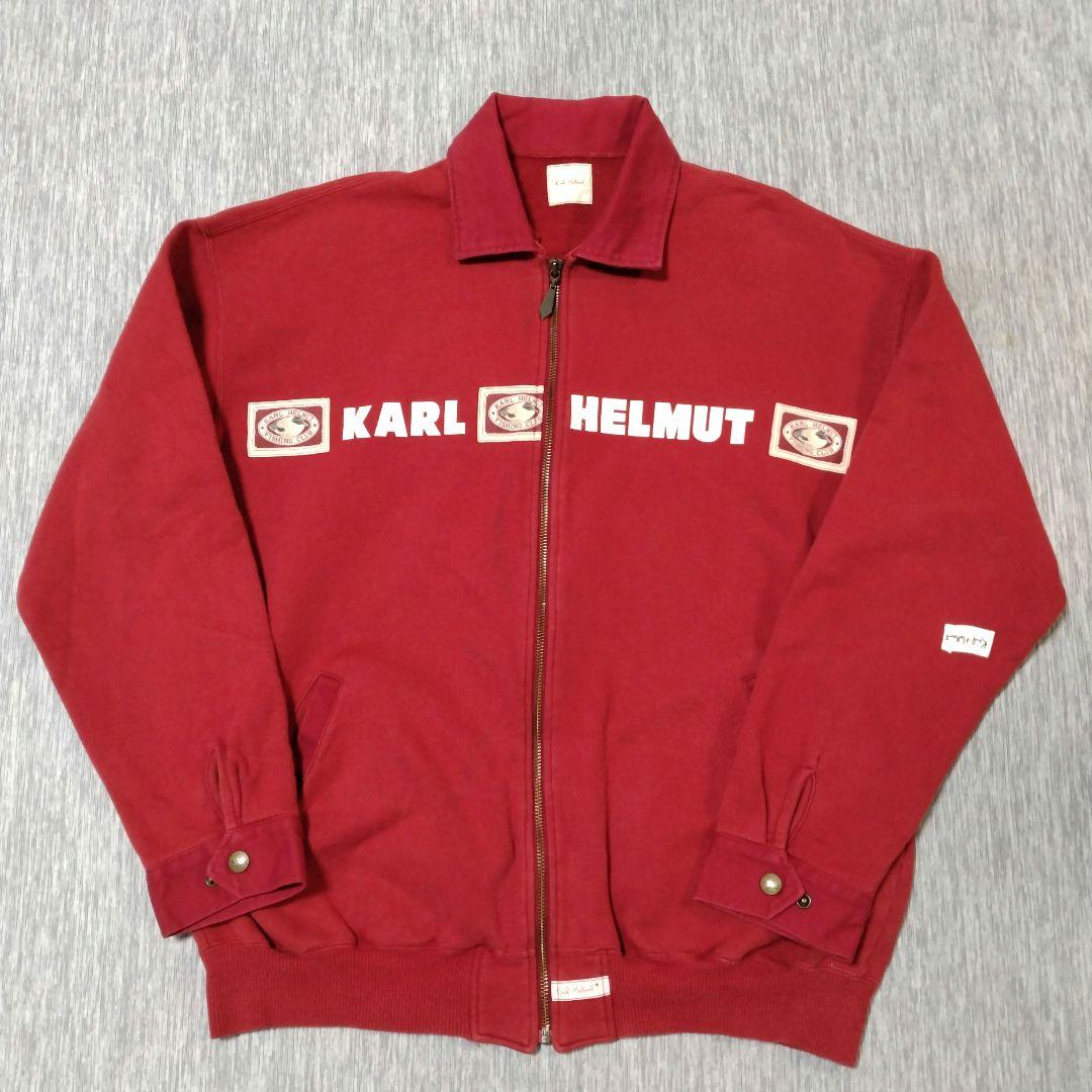 Karl Helmut カールヘルムレトロジャンパージャケットレッドサイズL