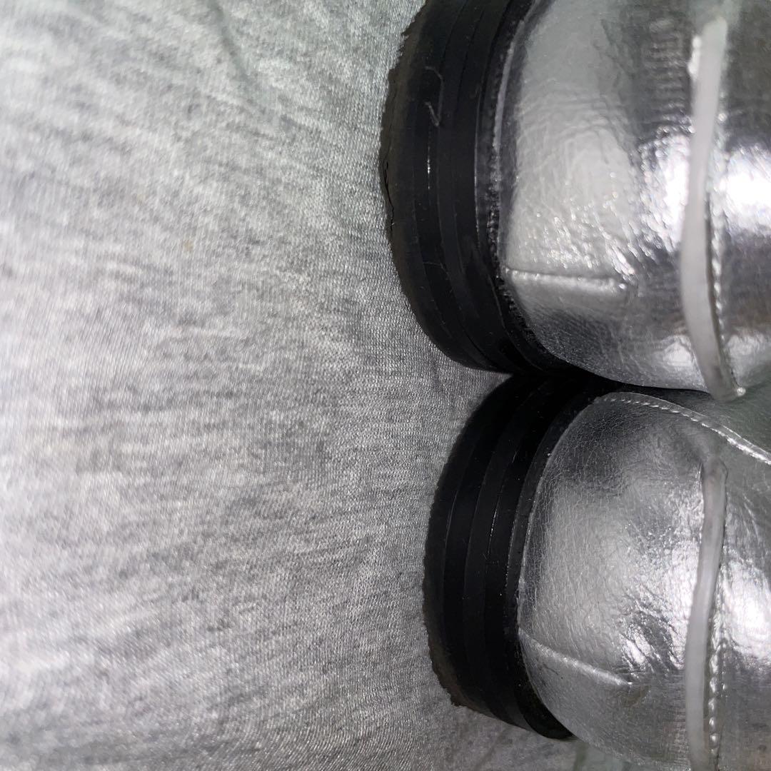 未使用品✨ ZARA メタリック ローファー シルバー コイン