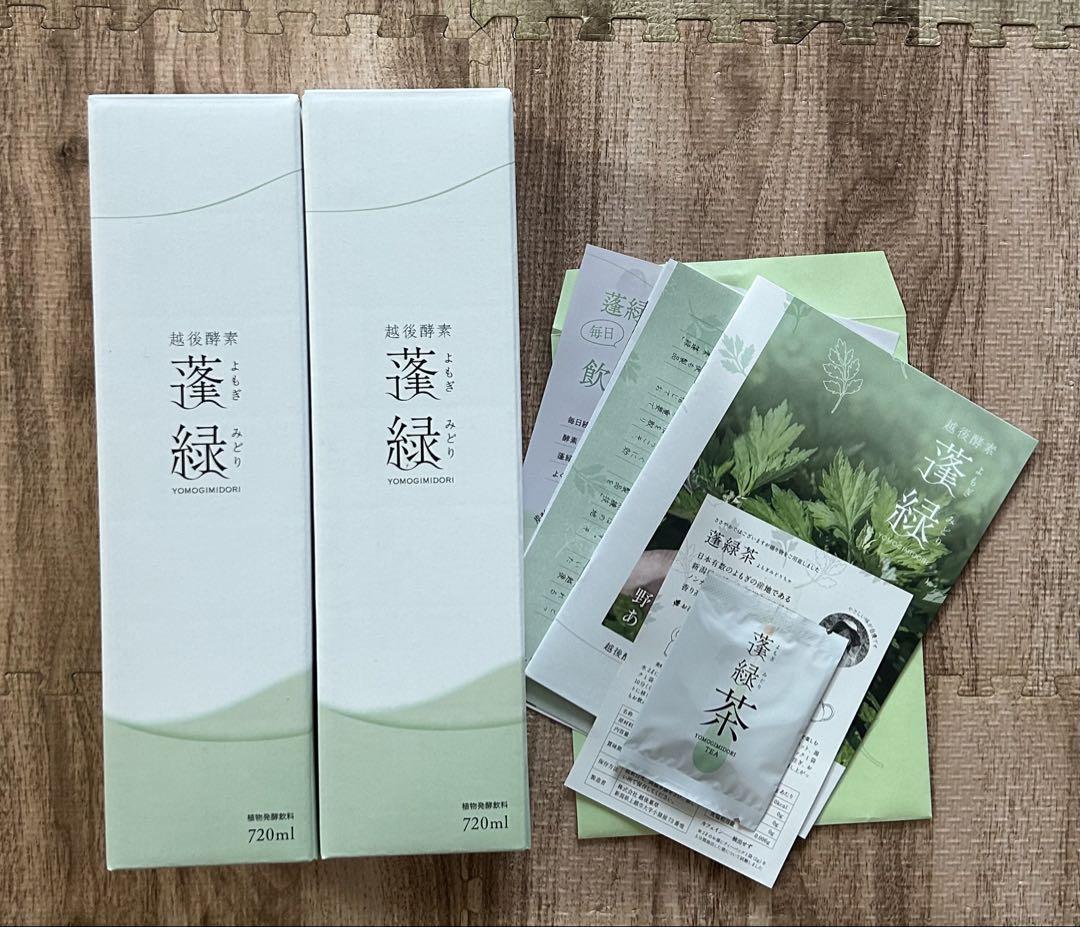 蓬緑 2本 酵素 パンフレット付き 蓬緑茶付き よもぎみどり 美肌 腸活 乳酸菌