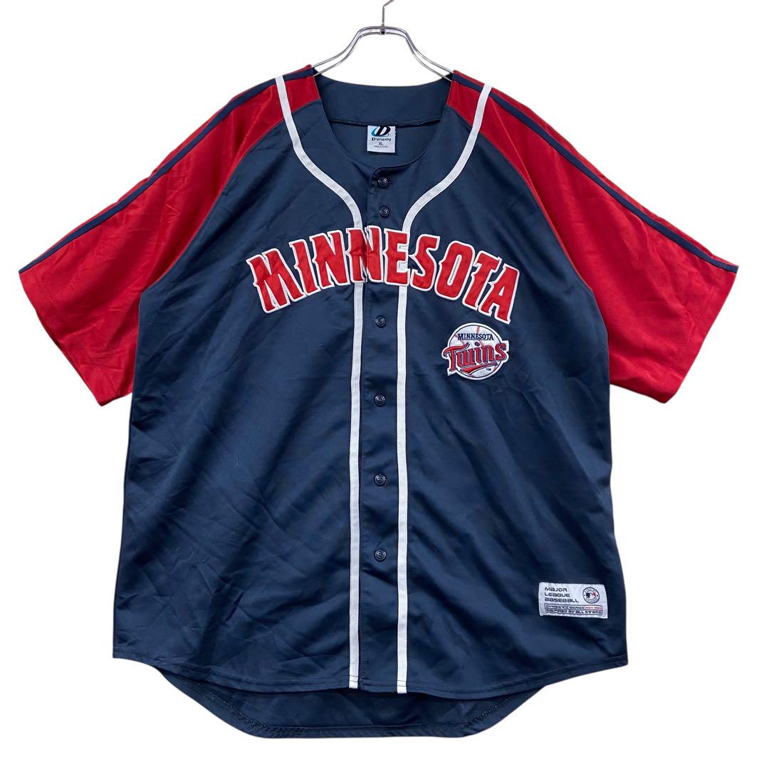 MLB ミネソタ ツインズ ユニフォーム風シャツ XL 紺×赤×白【4928