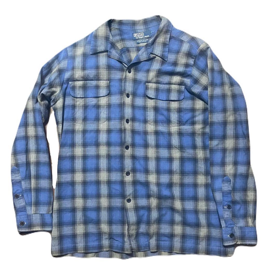 90s Ralph Lauren HERITAGE SKI CAMPネルシャツM Polo By Ralph Lauren