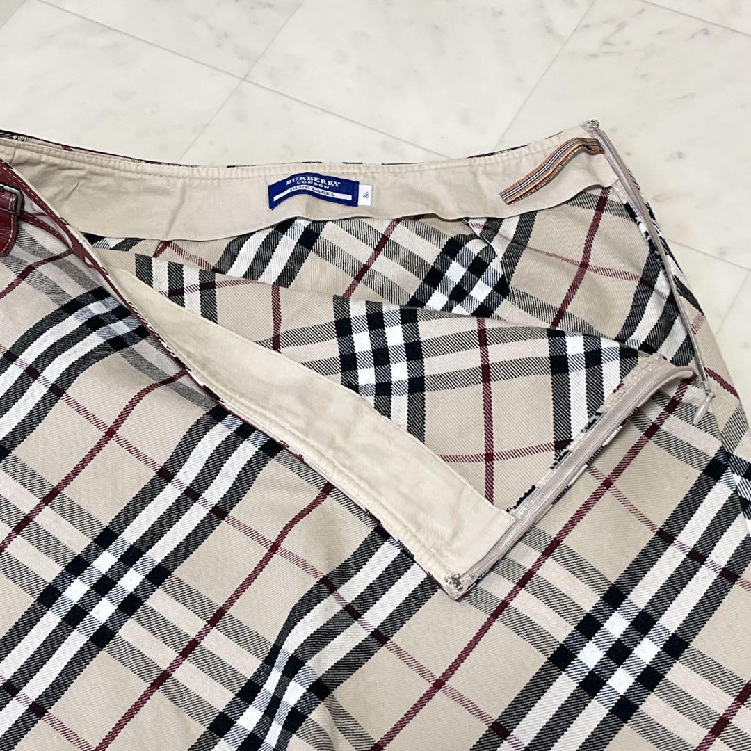 ⭐️BURBERRY LONDON⭐️ブルーレーベル タイトスカートノバチェック36