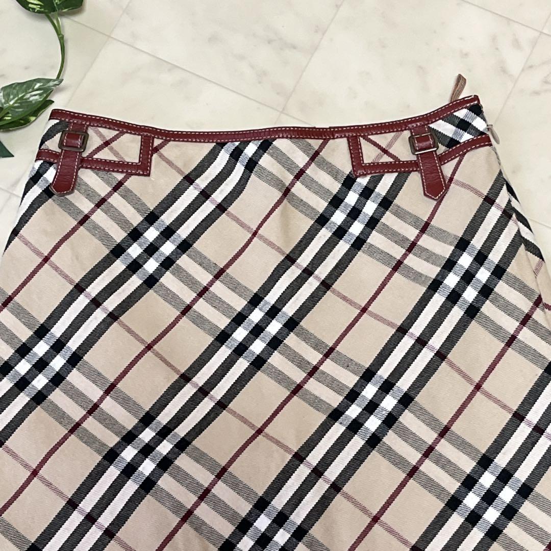 ⭐️BURBERRY LONDON⭐️ブルーレーベル タイトスカートノバチェック36
