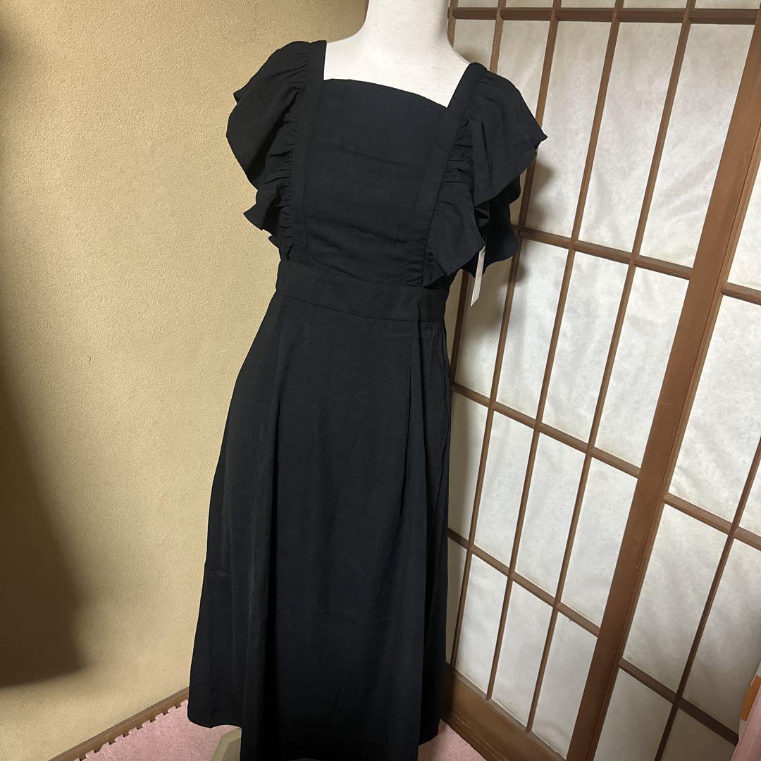 GRL 新品タグ付き！バックリボンフリルフレアロングワンピース