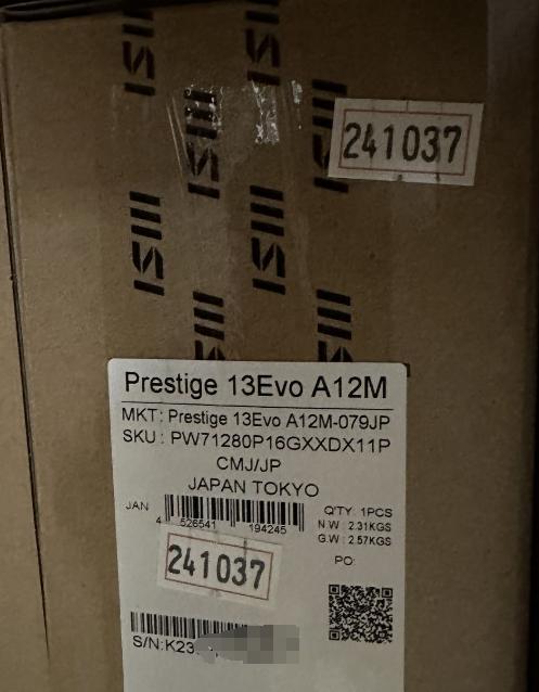保証付き❣MSIノートPC Prestige-13Evo-A12M-079JP