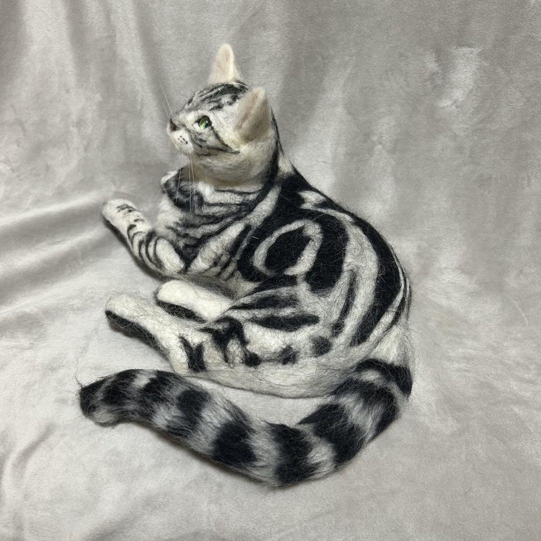 羊毛フェルト 猫