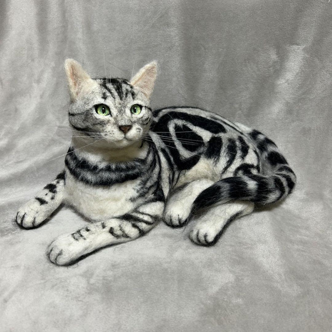 羊毛フェルト 猫